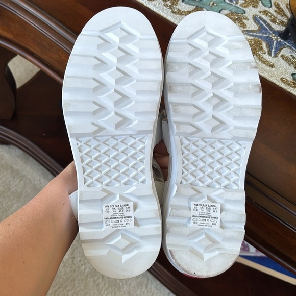 Brand New Vans Genuine Leather Colfax Sandals in True White Adjustable Straps - Picture 14 of 16